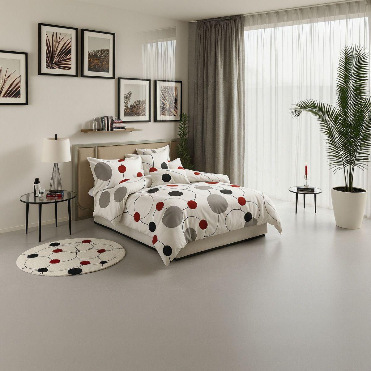 Sábanas 2 Plazas | 800 Hilos Diseño Círculos Modernos - 823-2