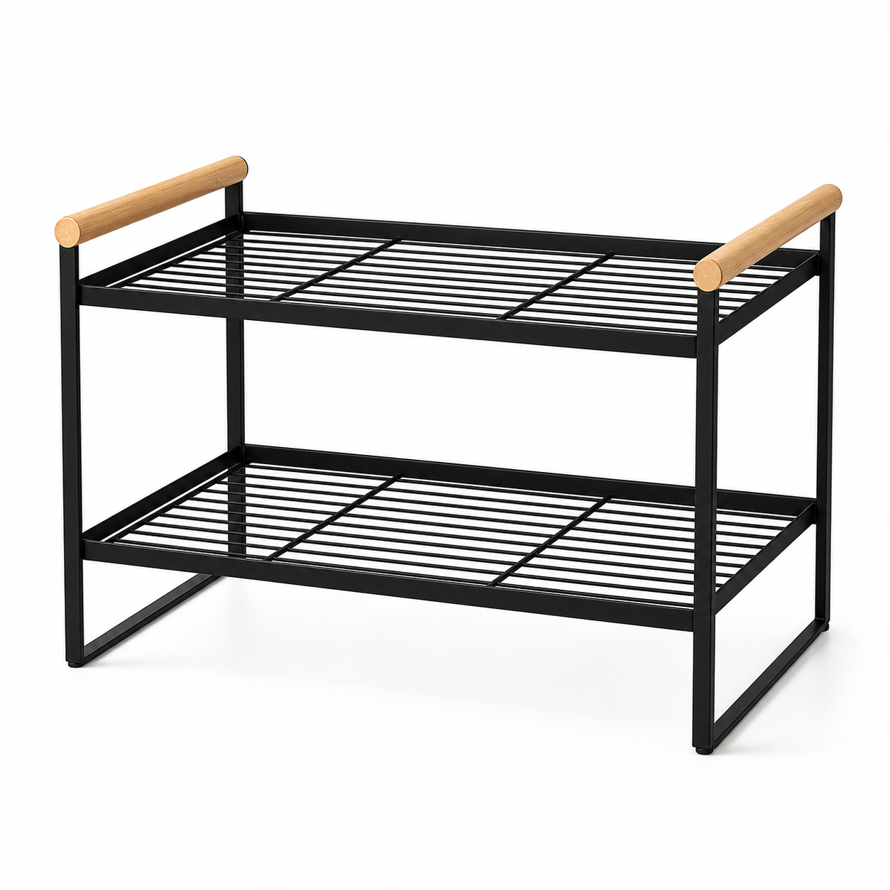 Organizador de Dormitorio 2 niveles Metalico Negro 125-5