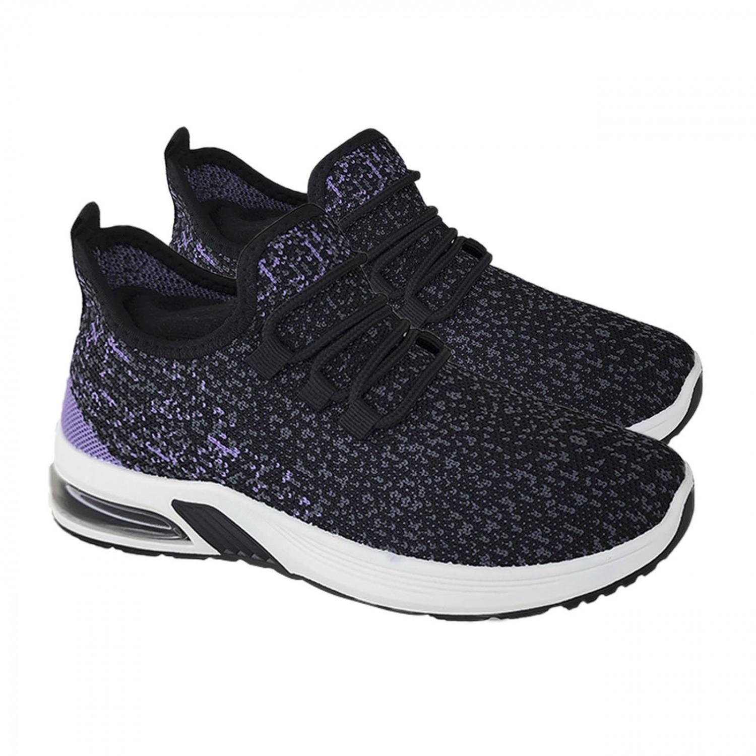 Zapatillas Deportivas Air Running Mujer Negro/lila 3209-2