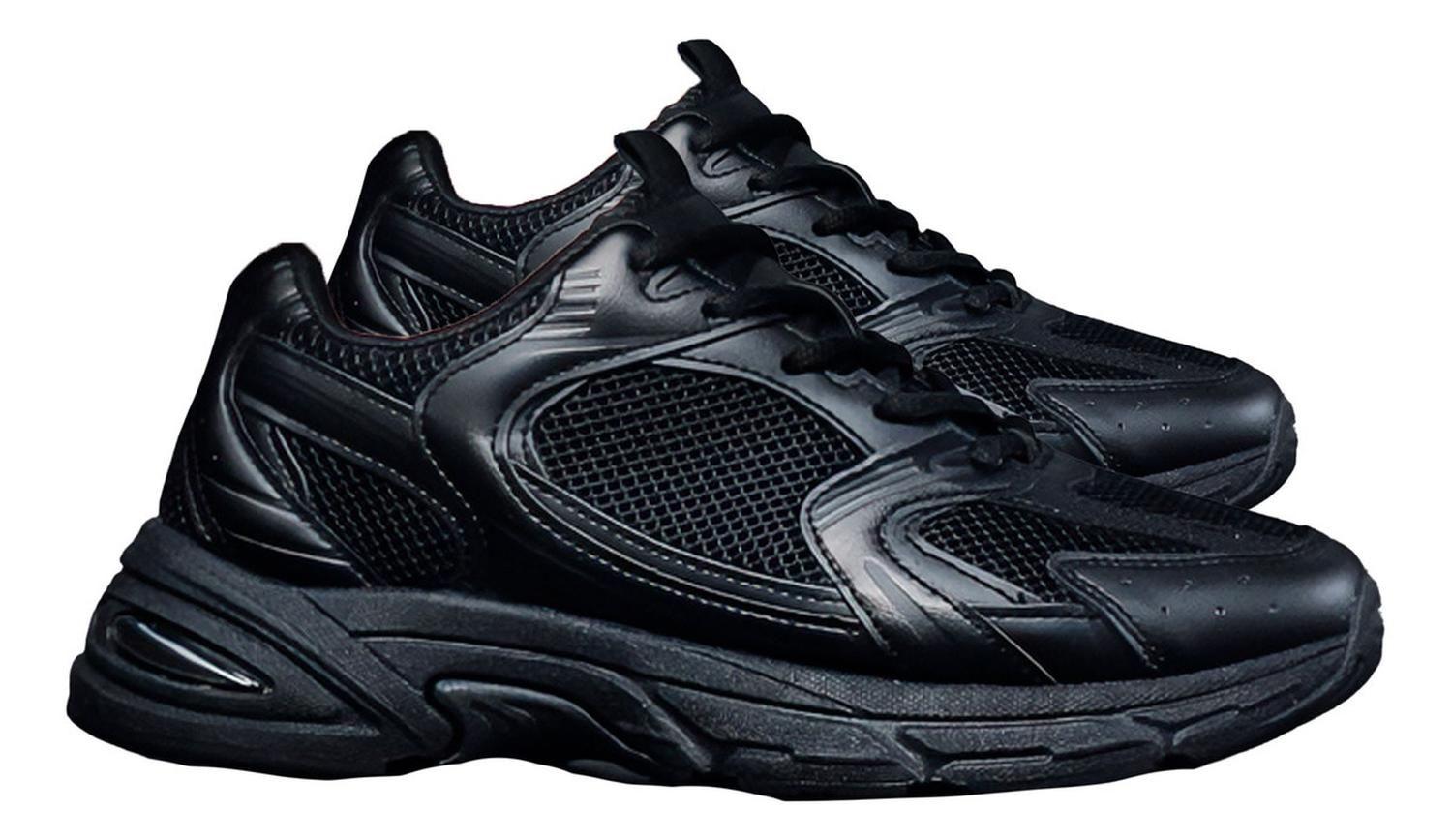 Zapatillas Hombre Moda Chunky Deportivas Negro 7649-2