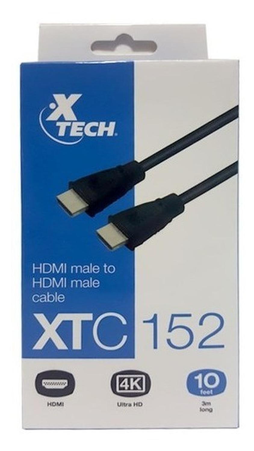 Cable Hdmi Xtech Xtc-152 3 Metros Negro Hdmi Macho/macho 4k-1