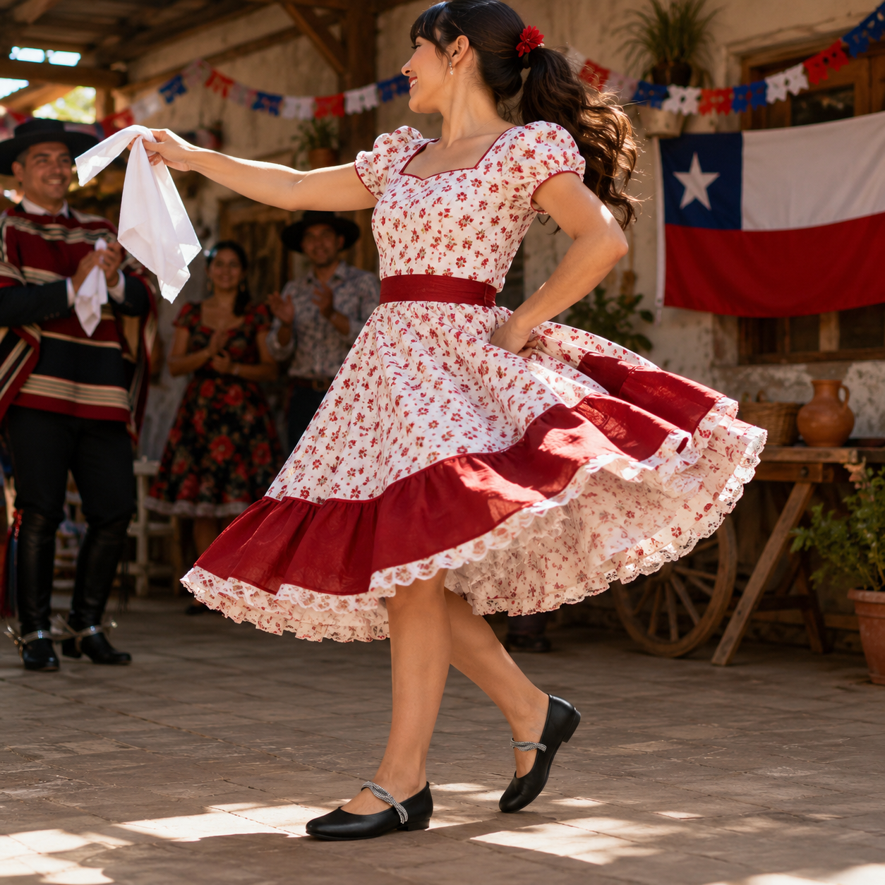 Calzado Balerina Fiestas Navidad Bautizos Cueca Modelo 7921-6