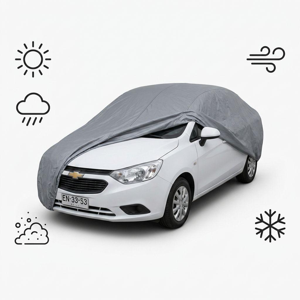 Funda Cubre Auto Gris Plomo Protectora - Sail-3