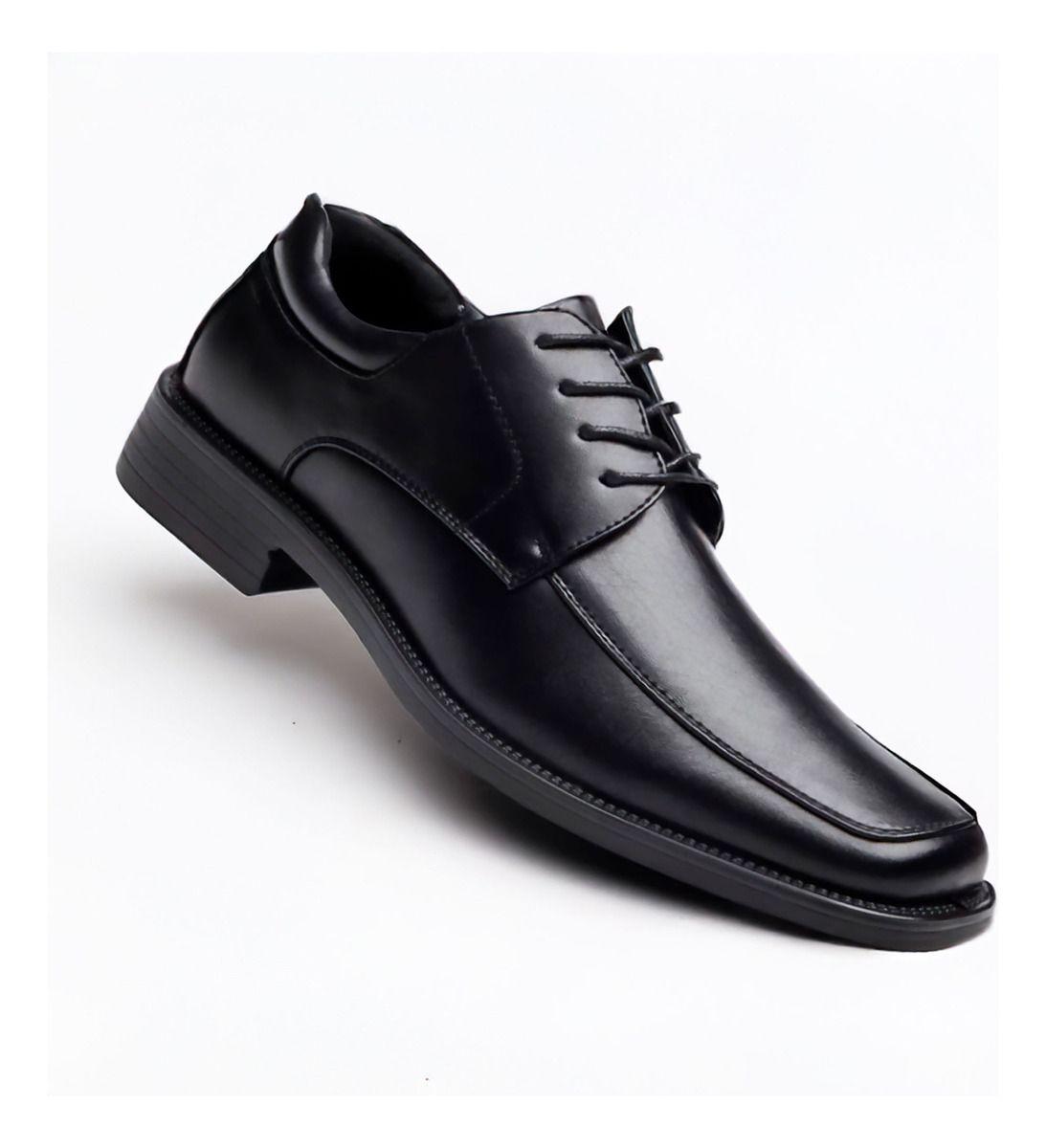 Zapato Formal Clasico Elegante Con Cordon Adulto Negro 7721-0