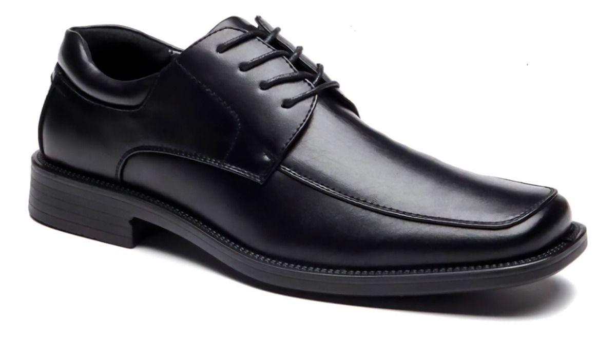 Zapato Formal Clasico Elegante Con Cordon Adulto Negro 7721-1