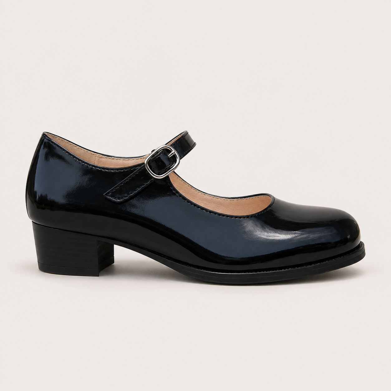 Zapatos Folclóricos Niña Charol Taco Modelo 7291-8