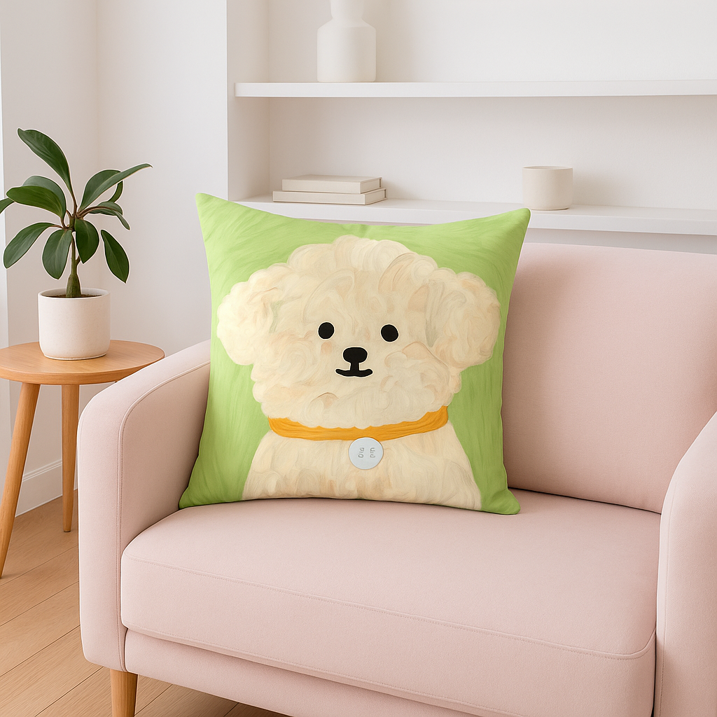 Funda Decorativa 45x45 cm | Cachorro Beige Acogedor - 782-2
