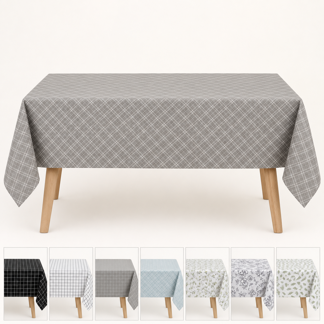 Mantel de Mesa Rectangular Gris 140x220 cm 848-8