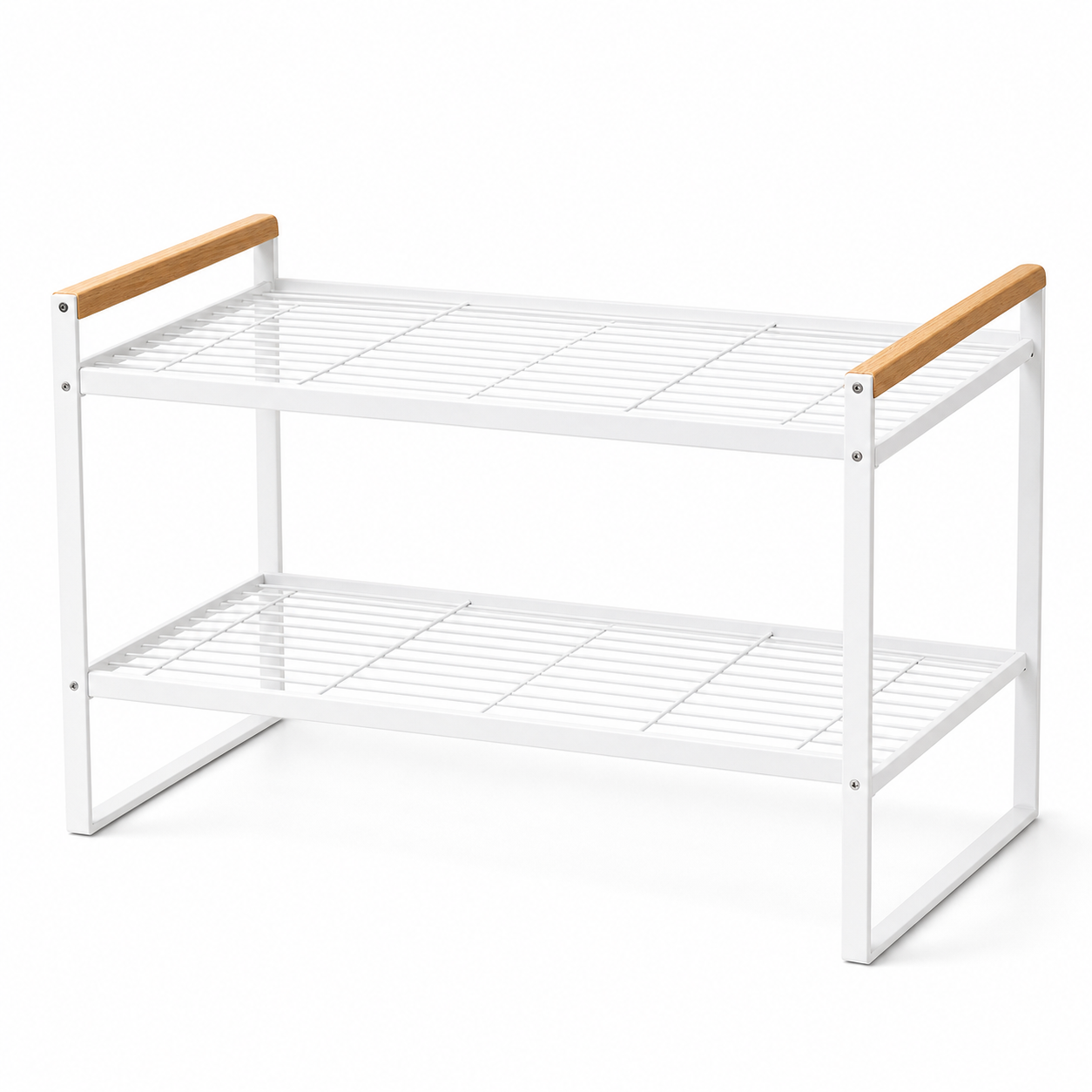Organizador Baño Minimalista 2 Niveles Metal Blanco 125-4