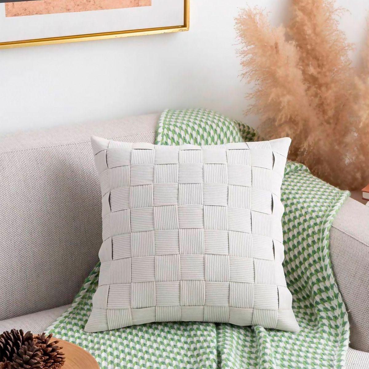 Funda Decorativa 45x45 cm | Blanco Entrelazado Chic - 464-1