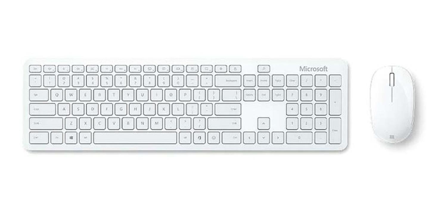 Teclado Microsoft Combo Mouse Bluetooth Desktop Blanco Flex-0