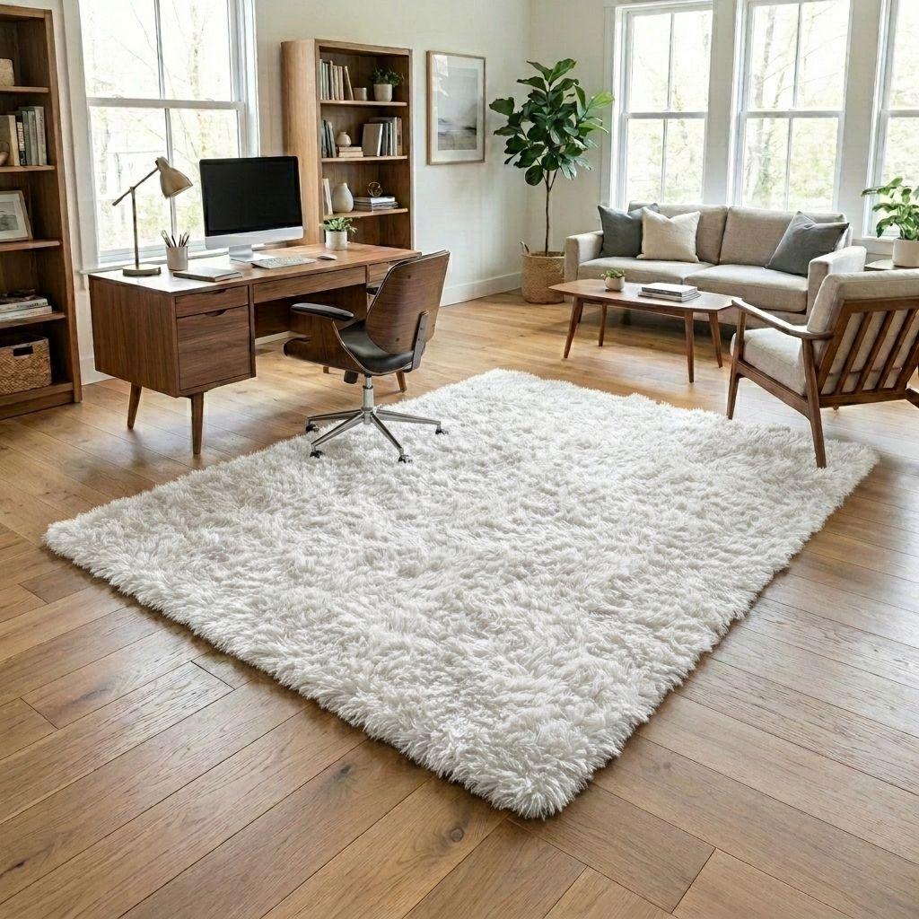 Alfombra Decorativa Armonia Pelo Medio 150x200 cm Color Blanco 026-6