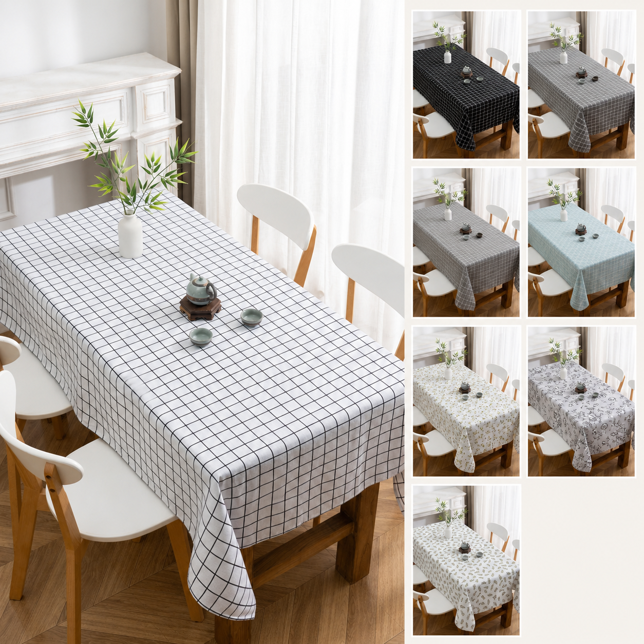 Mantel Rectangular Blanco 140x220 cm Modelo 846-9