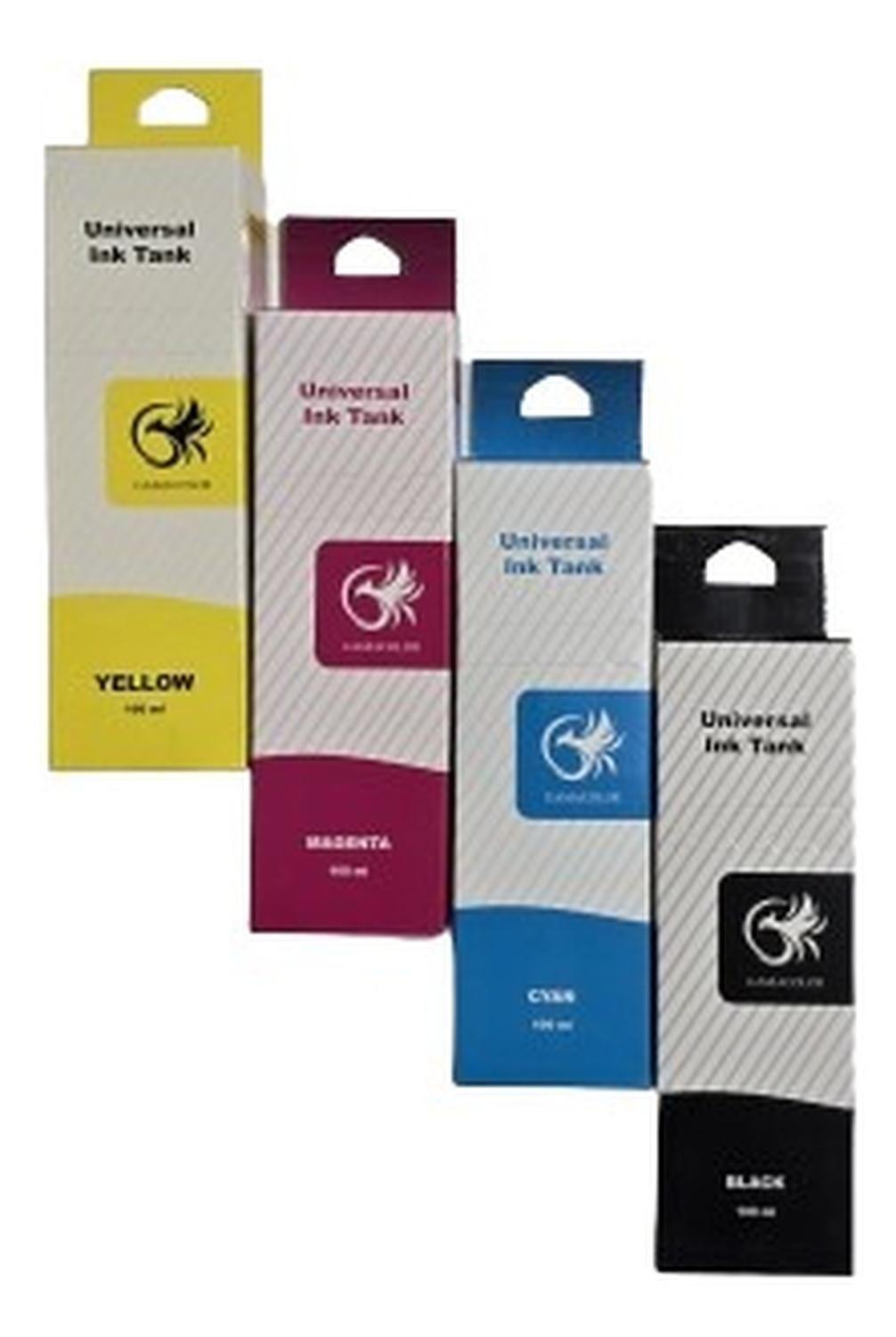 Tintas Universales Impresión Pack 4 Colores Todas Las Marcas-1