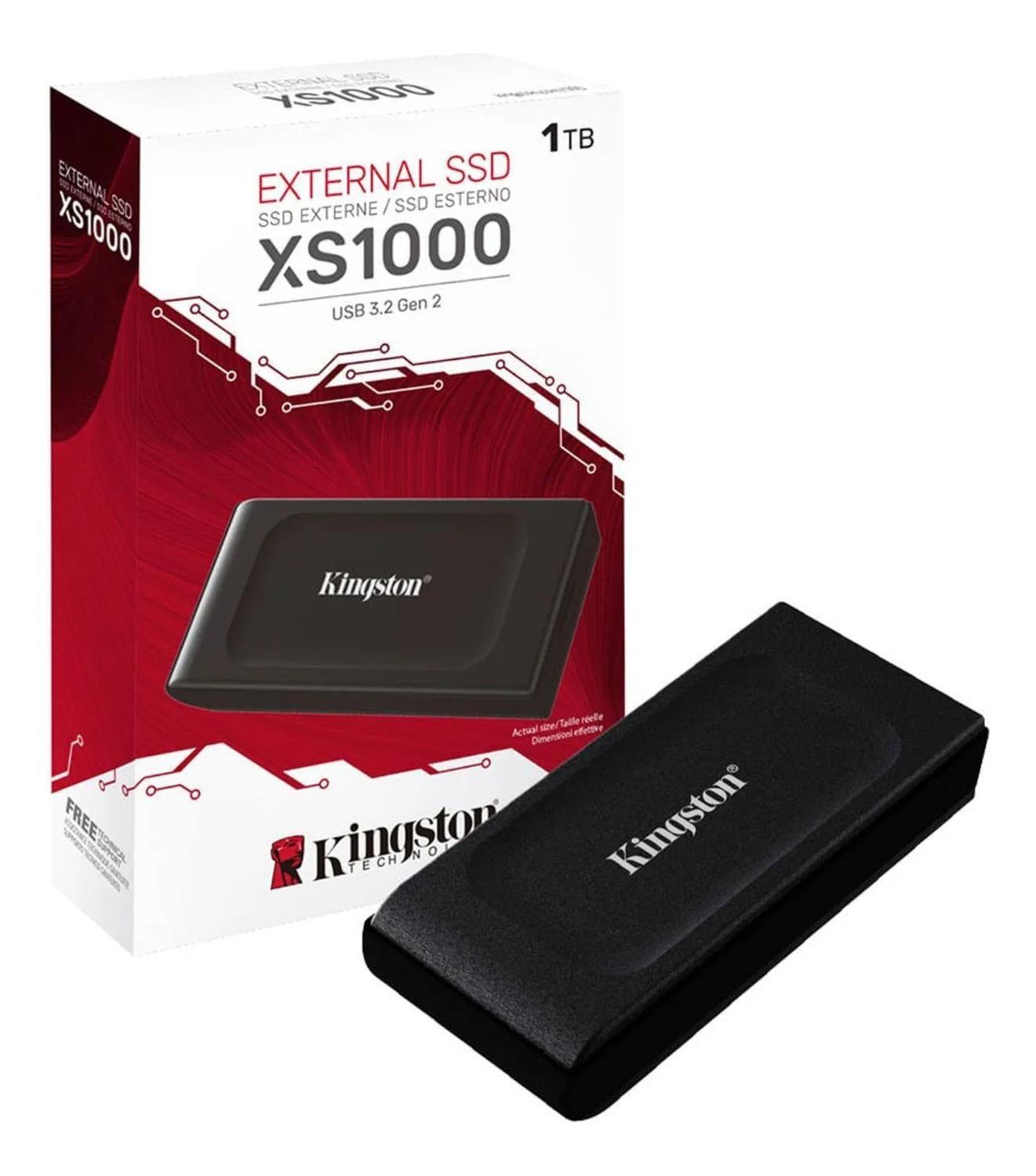 Ssd Kingston Xs1000 Disco Externo 2tb Usb 3.2 Color Negro-1