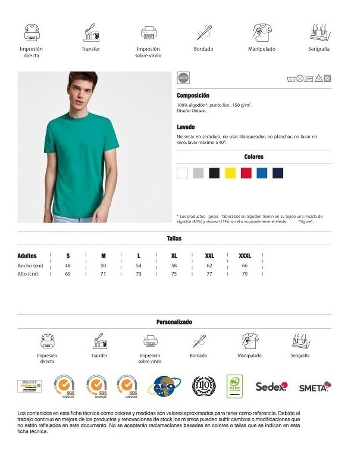 Polera De Algodón Gris Detalle Manga Corta Para Estampar-3