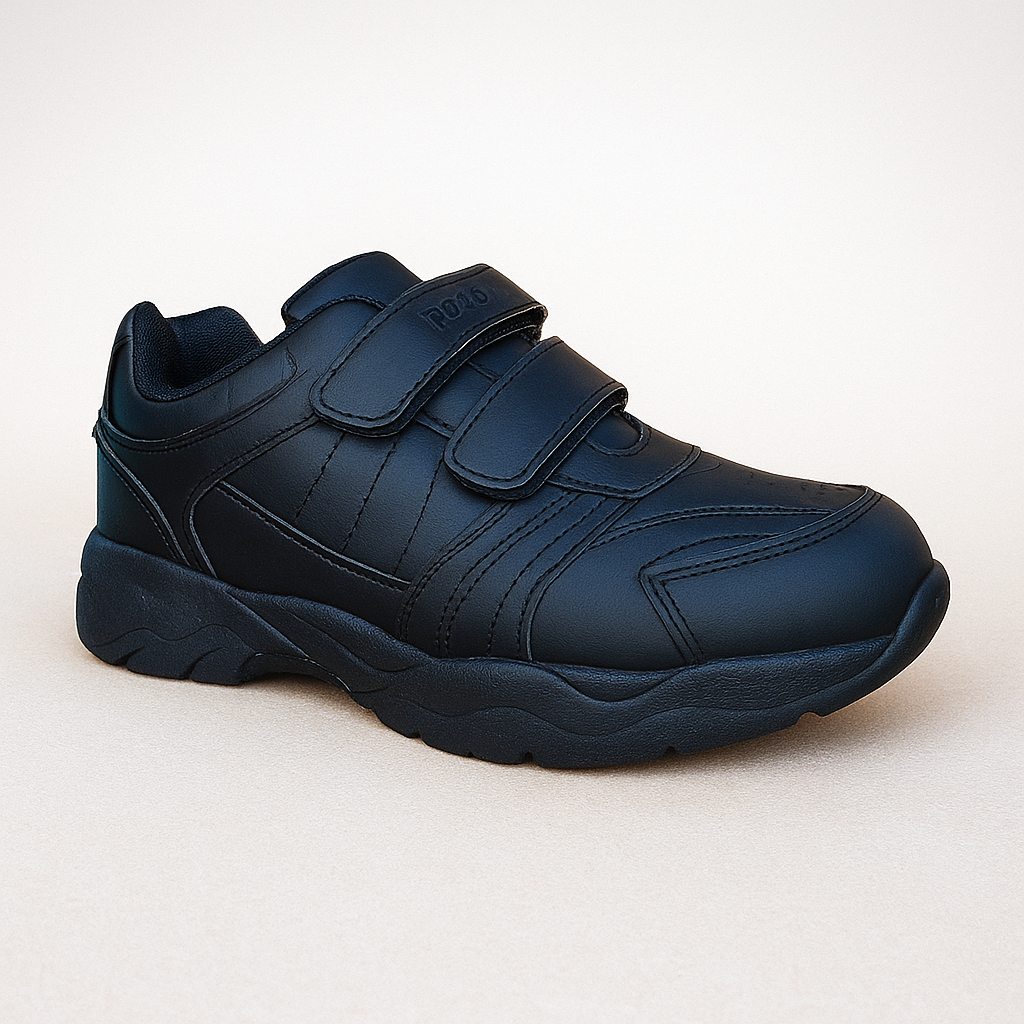 Zapatillas Unisex Negras Con Velcro Modelo Deportivo  - 7059-0