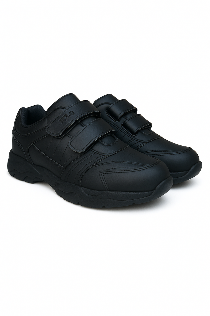 Zapatillas Unisex Negras Con Velcro Modelo Deportivo  - 7059-2