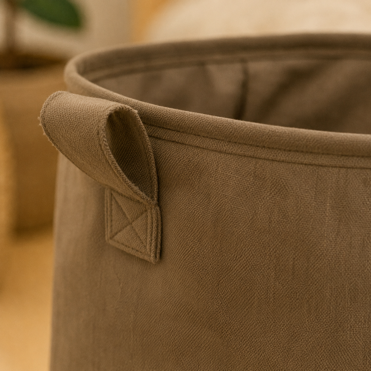 Cesta Para Ropa Plegable Con Asas 40x45 807 Diseño Moderno Café-5