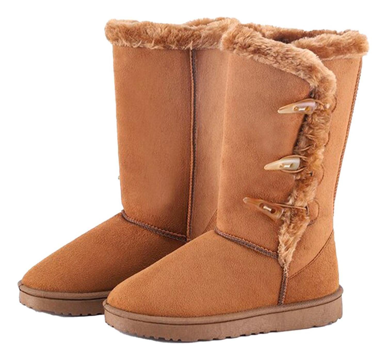 Botines Mujer Invierno Con Chiporro Abrigadores Café Claro - 7186-0