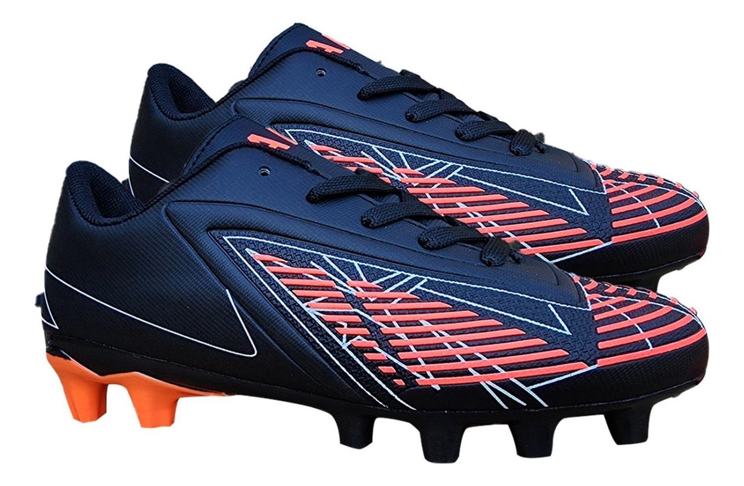 Zapatos De Futbol Full Grass Juvenil Unique Style Negro-7273-2