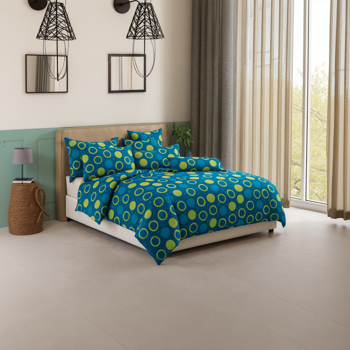 Sábanas King Juvenil | 800 Hilos Azul Vibrante - 826-2