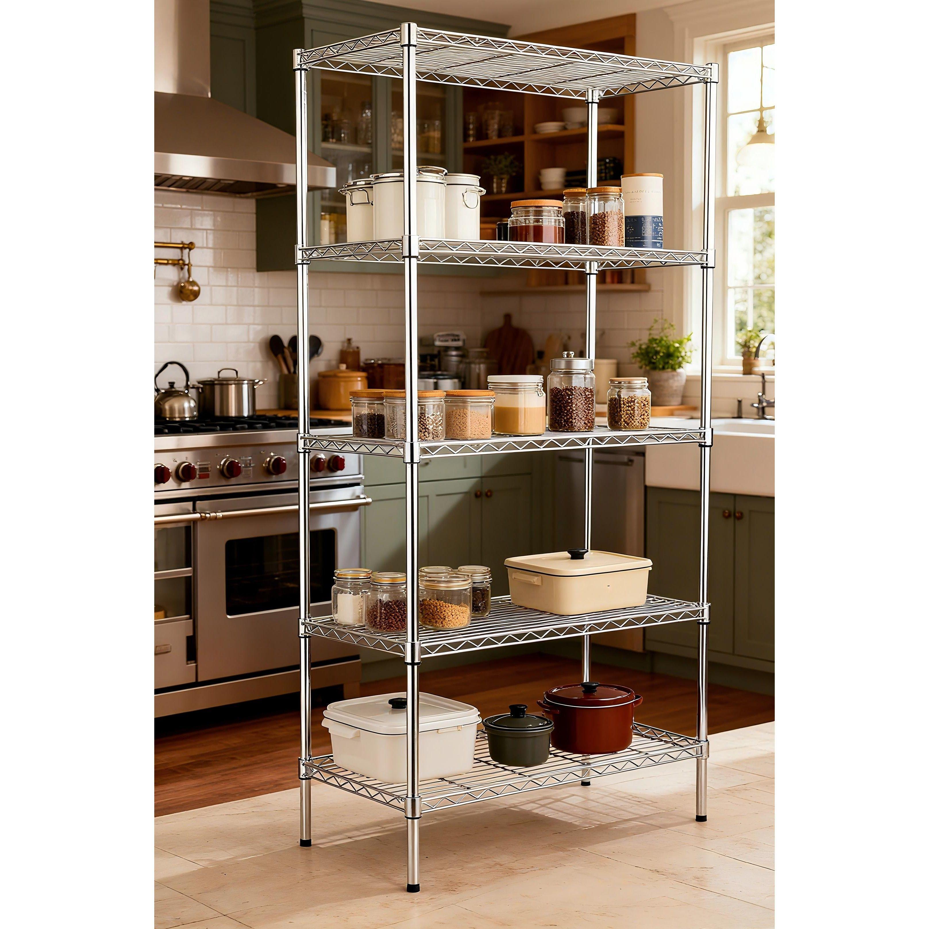 Estantería Cromada Ajustable de 5 Niveles-3