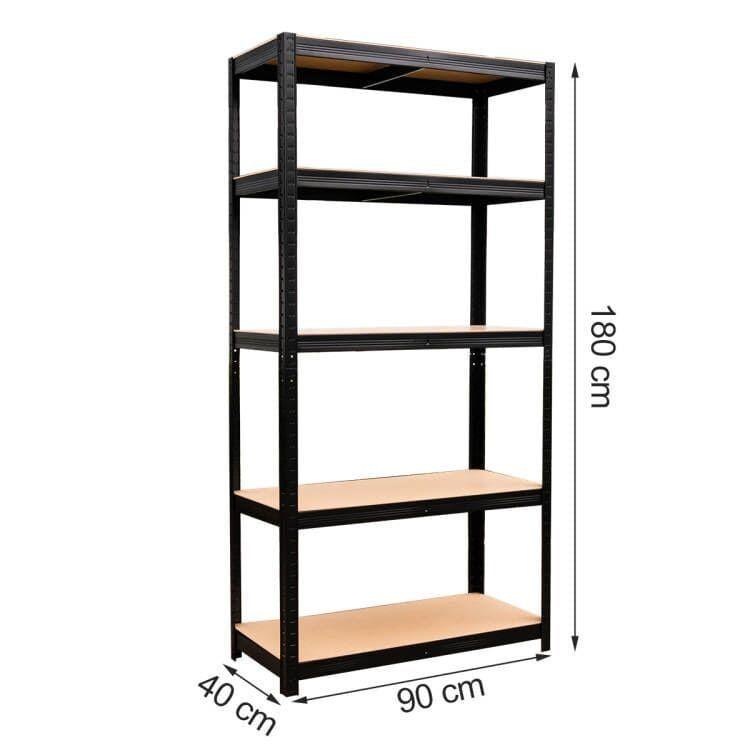 Estanteria de acero pintada 90x40x180 cm con 5 bandejas capacidad total 875 kg-2
