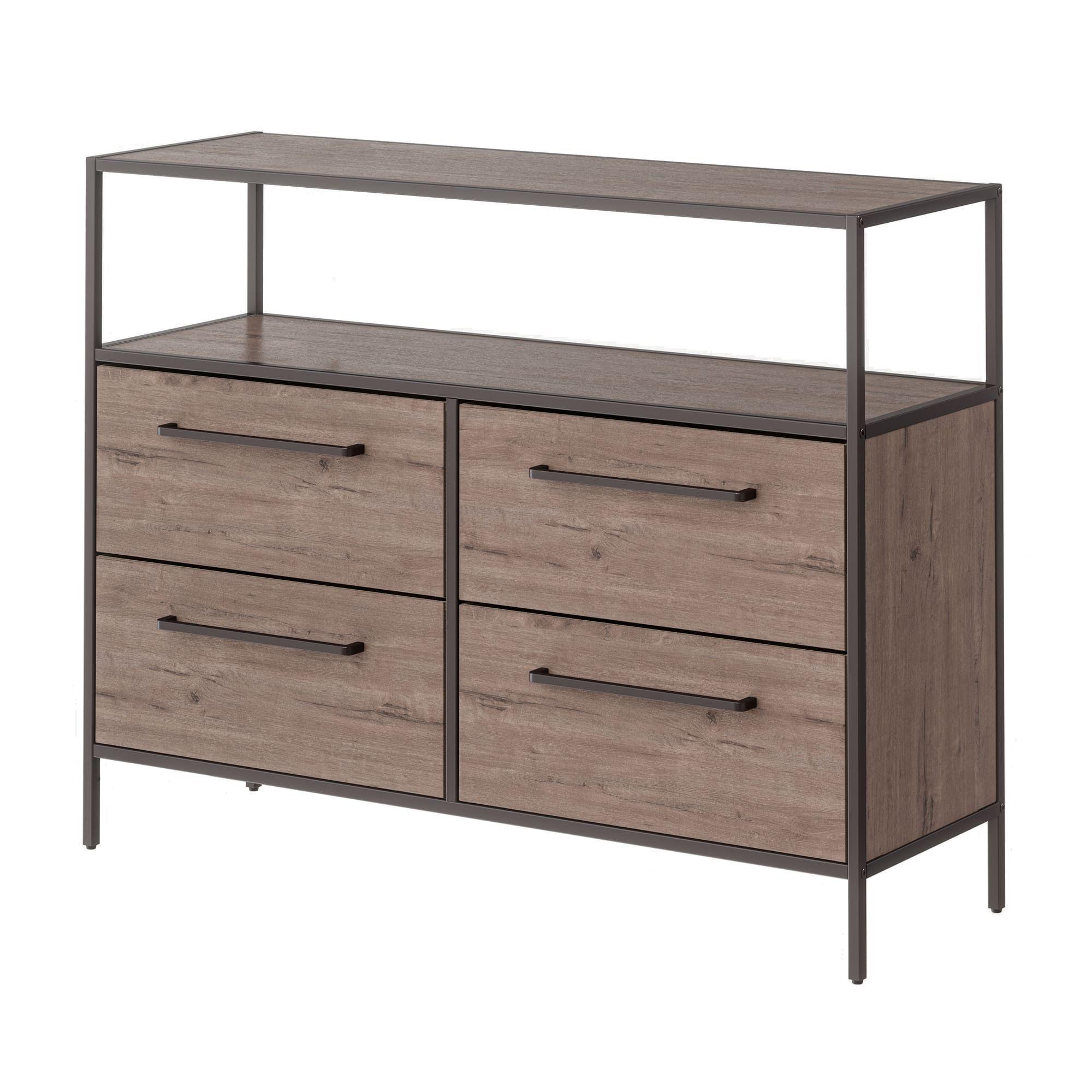 Mueble Monta TV de 4 Cajones Liviano Cafe MDF-0