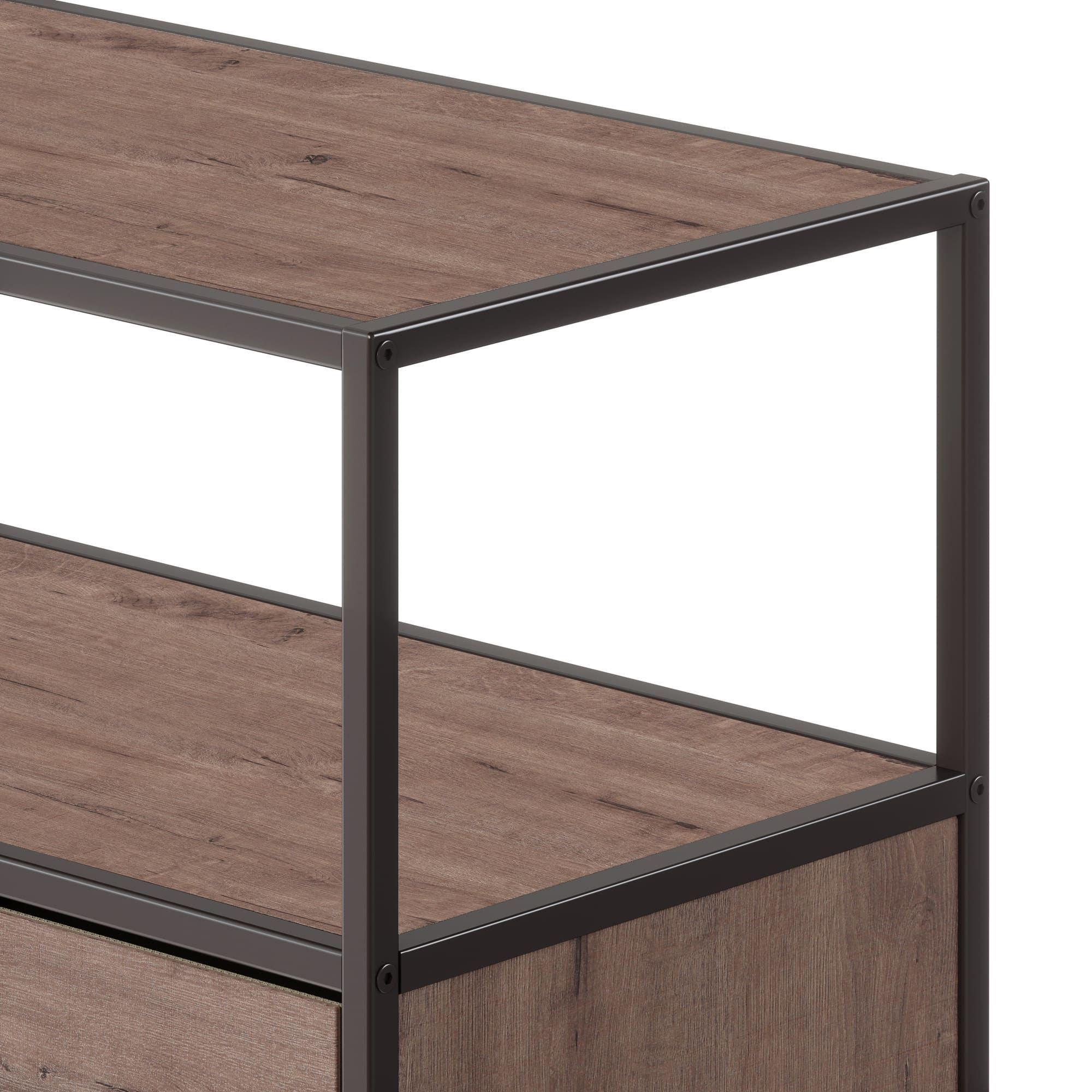 Mueble Monta TV de 4 Cajones Liviano Cafe MDF-3
