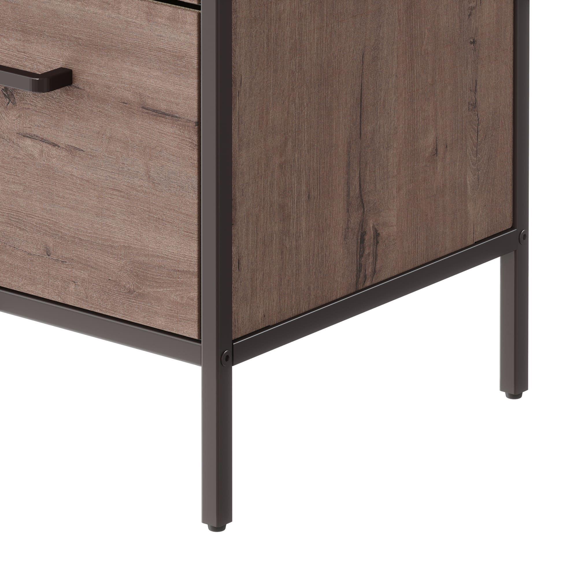 Mueble Monta TV de 4 Cajones Liviano Cafe MDF-4