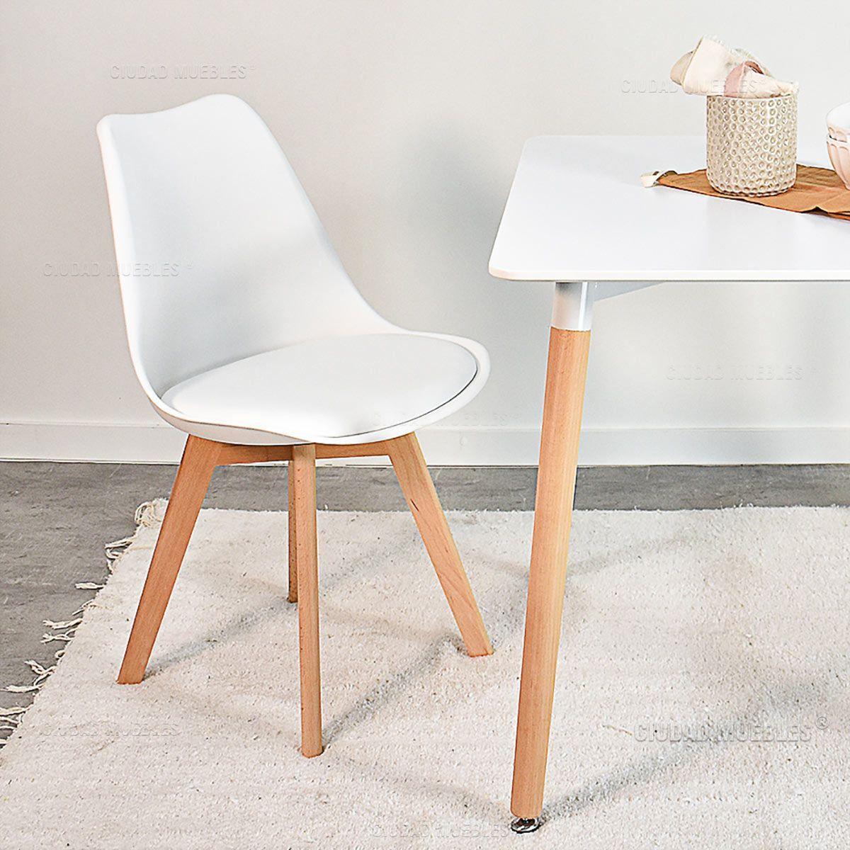 Silla Tulip Blanca para Interior-3