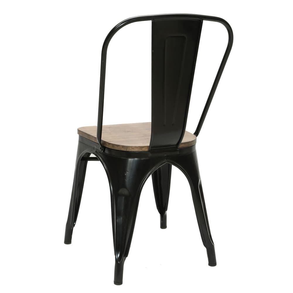 Silla Tolix con Asiento de Madera para Terraza-2