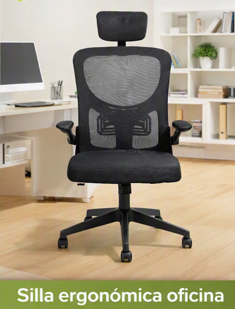 Silla Escritorio Ejecutiva Malla Negro-5
