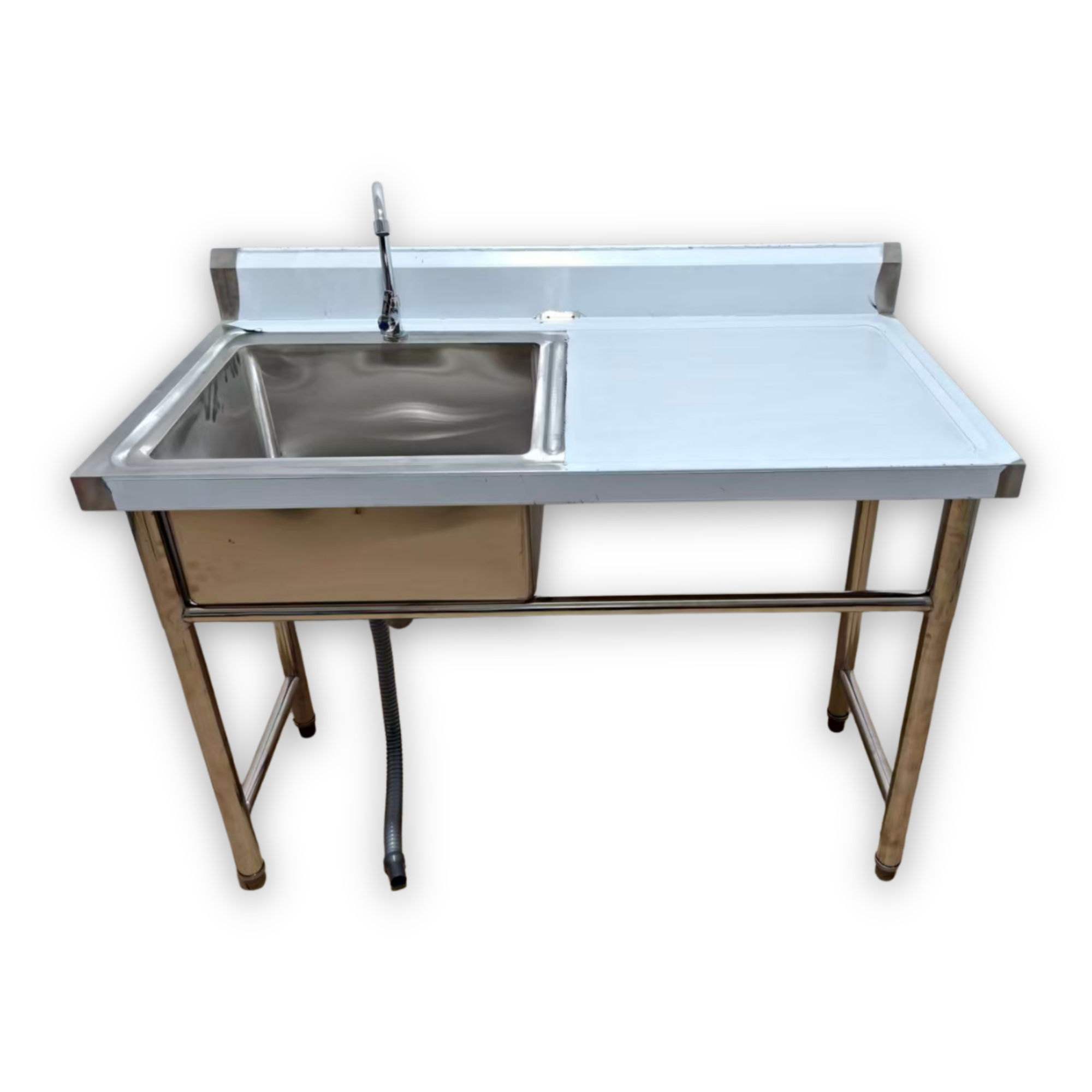 Lavafondo Acero Inoxidable 120x60 cm con Secador Derecho-0