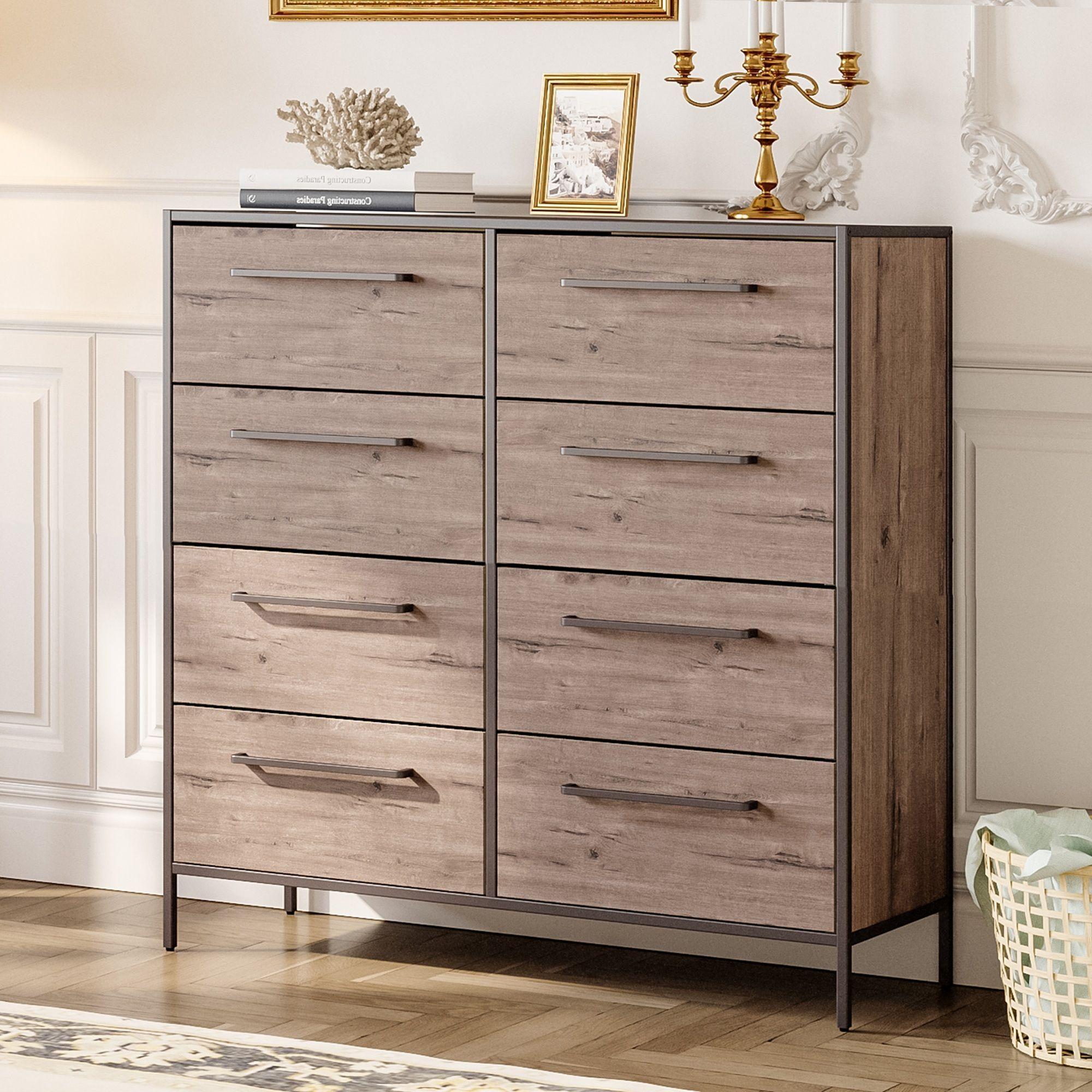 Comoda Ancha de 8 Cajones MDF-2