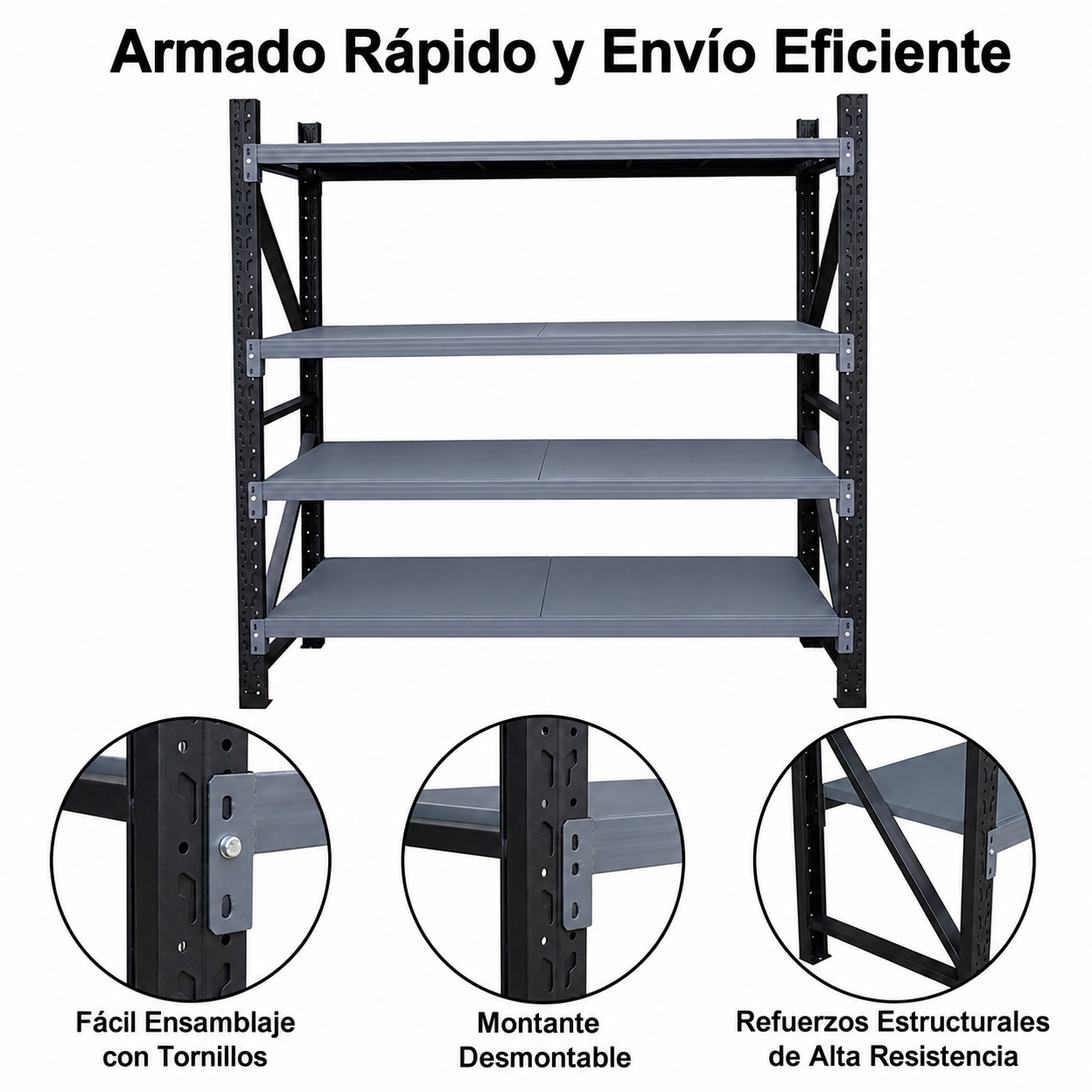 Estante Rack 150x60x200cm 800kg-5