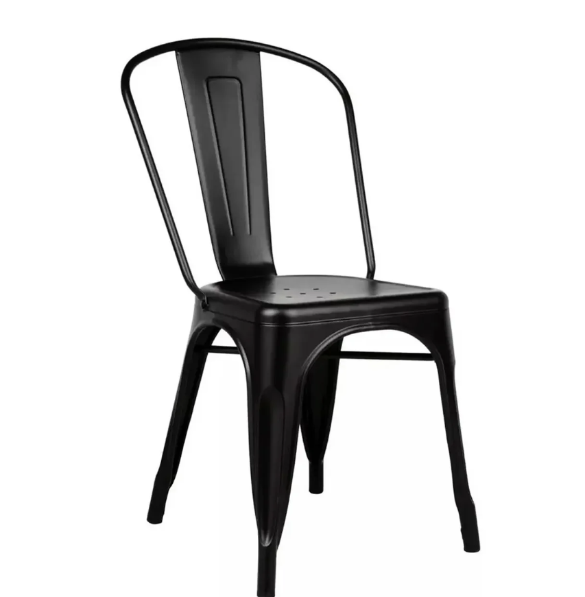 Silla Tolix Negra para Terraza-3