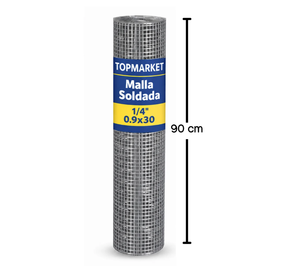 Malla Cuadrada Soldada 1/4 0,9 x 30 Mt-6