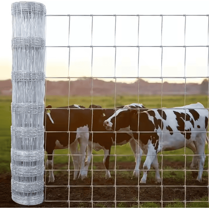 Malla ganadera 740 de acero galvanizado 1,0x100 m – ideal para cercos rurales y control de animales-2