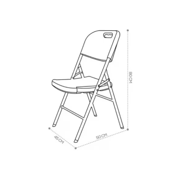 Silla Plegable Blanca para Eventos Pack 4 -3
