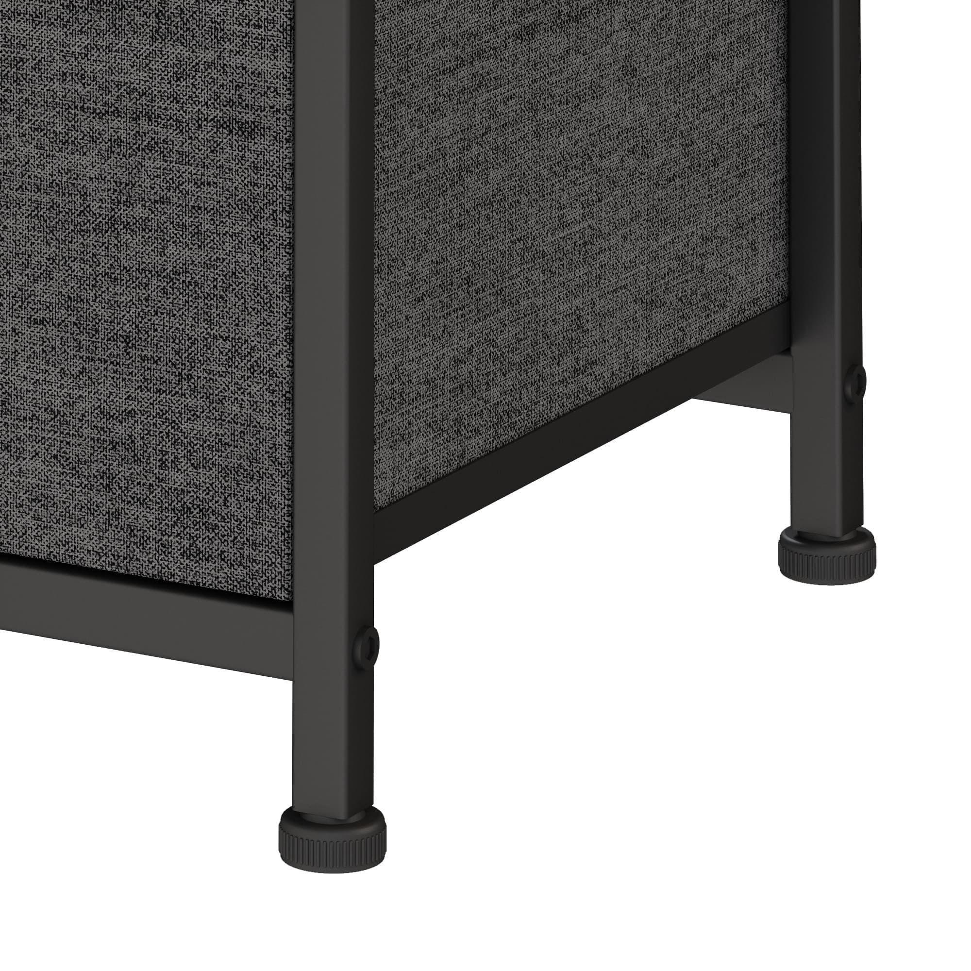 Cajonera Cómoda 4 Cajones Negro Opaco Liviano MDF-2