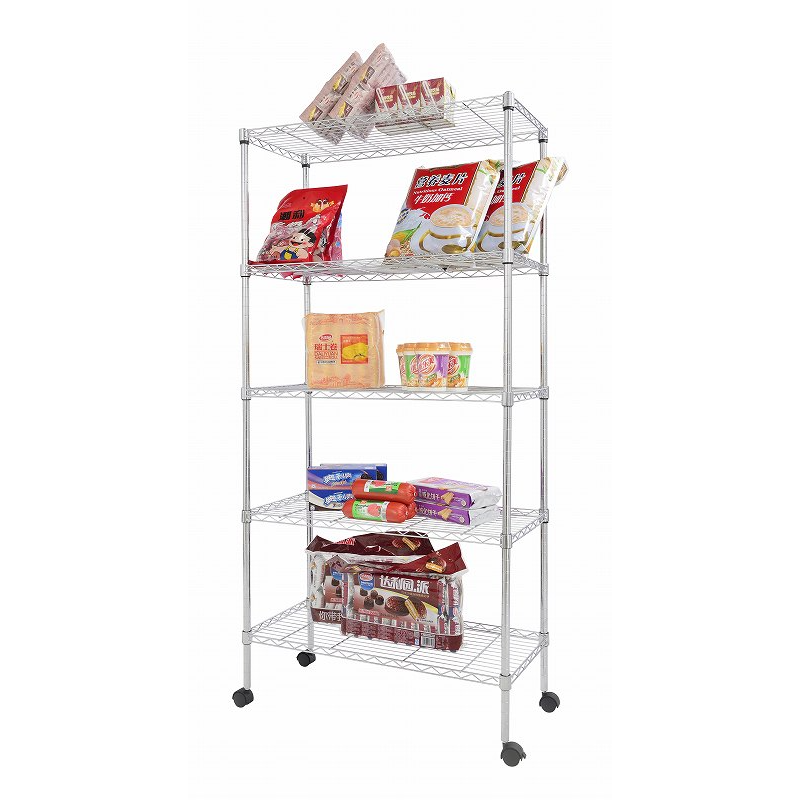 Estantería Metálica Alta 5 Pisos con Ruedas de 1.5"-2