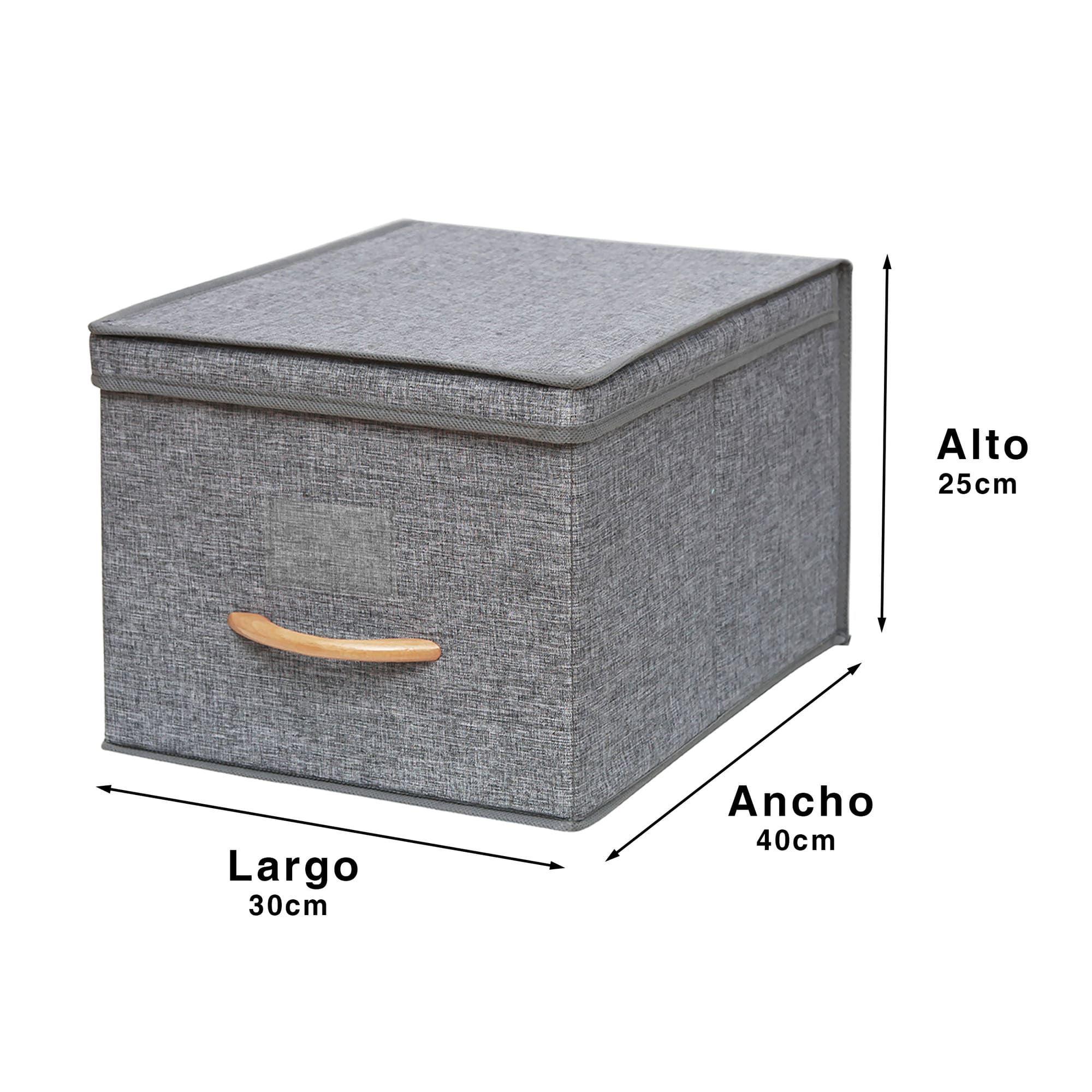 Caja de Almacenamiento de Lino Grande-2