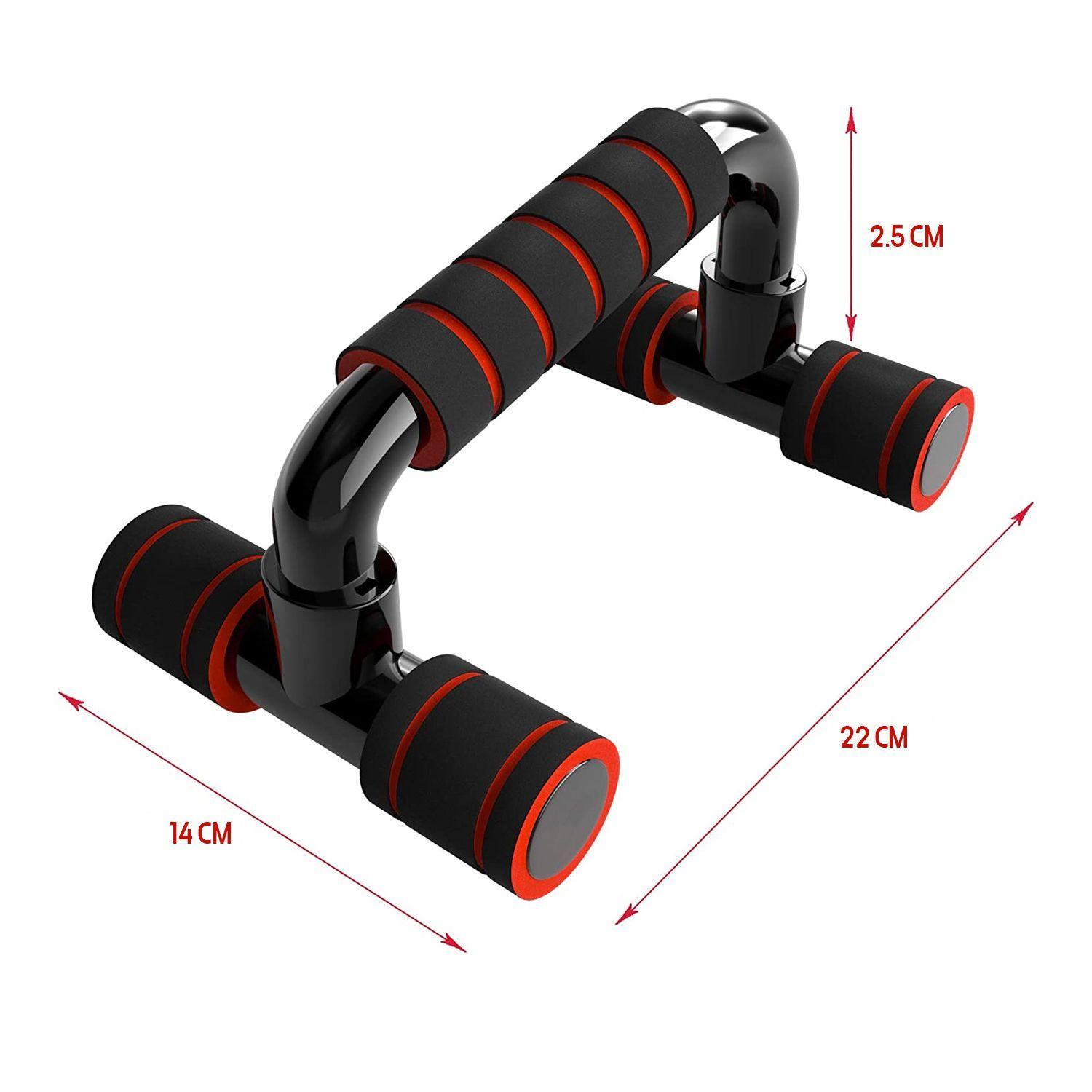 Push Up Barras Flexiones Ejercicios Triceps - Rojo-3