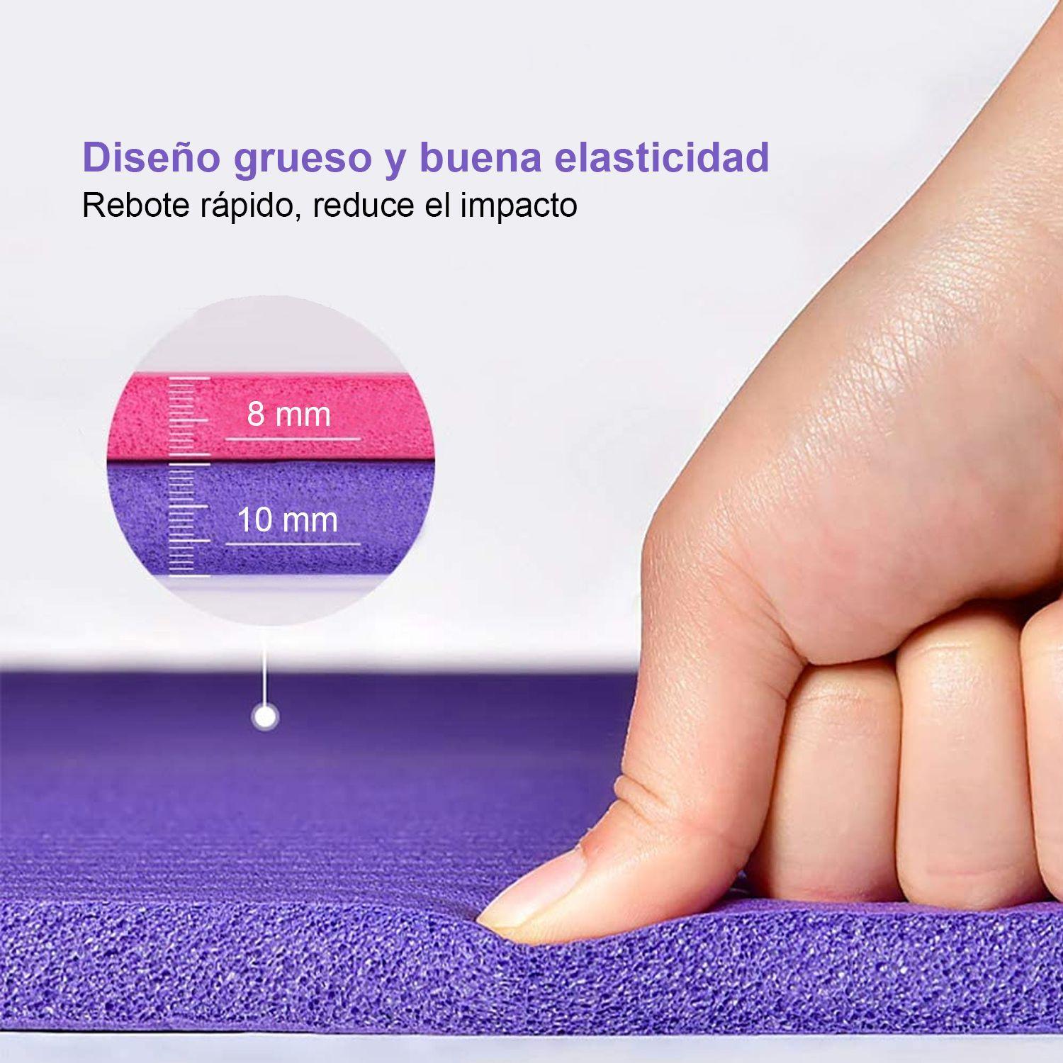 Mat Yoga 10mm 183x61 Cm Con Bolso - Morado-2