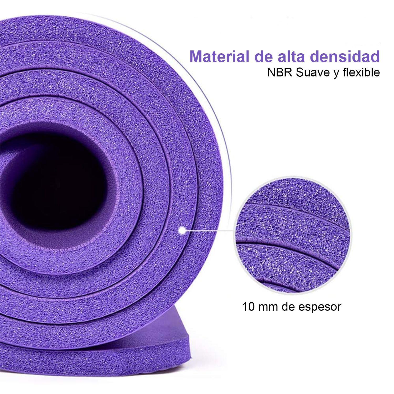 Mat Yoga 10mm 183x61 Cm Con Bolso - Morado-4