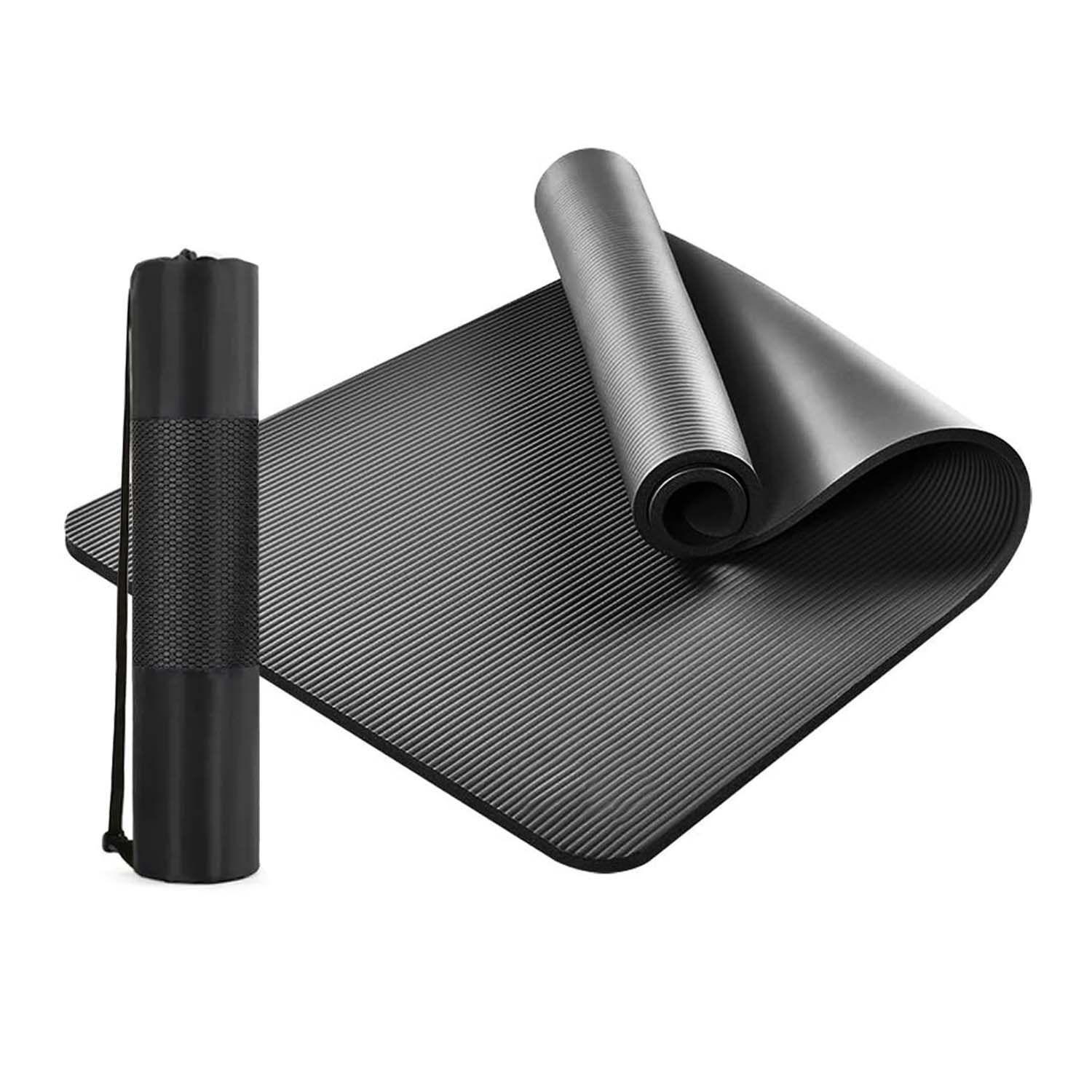 Mat Yoga 10mm 183x61 Cm Con Bolso - Negro-0