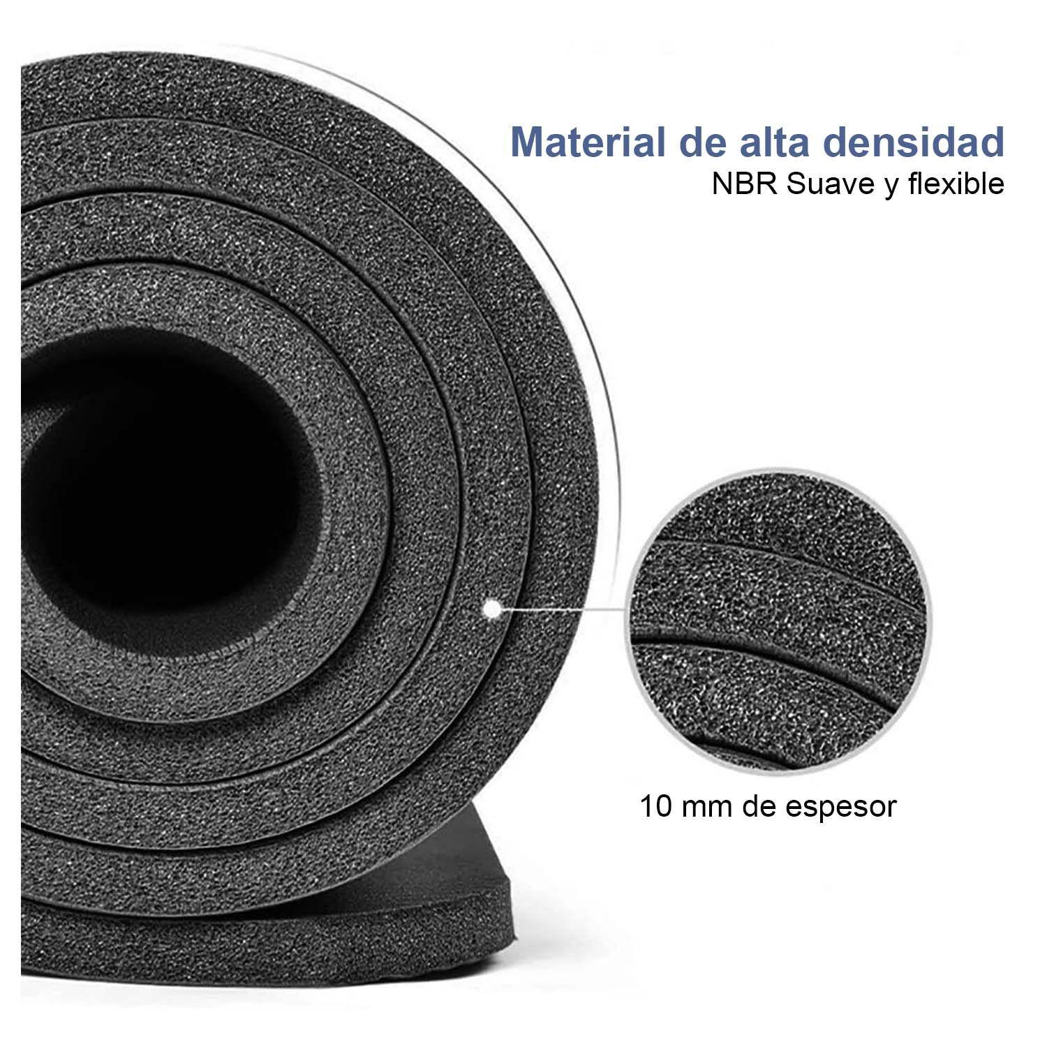 Mat Yoga 10mm 183x61 Cm Con Bolso - Negro-4