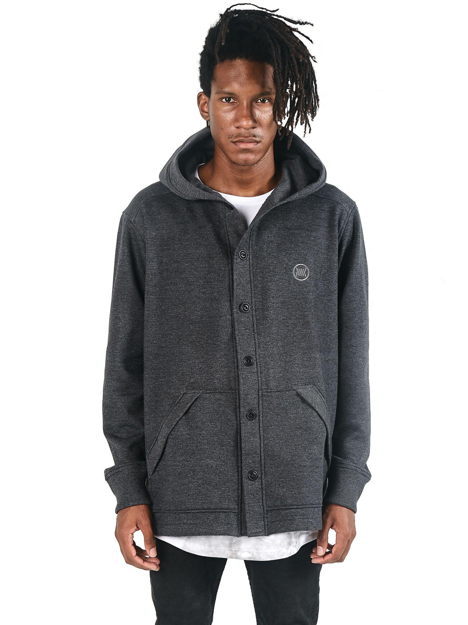 Poleron Button up hood-0